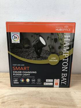 Hampton Bay 850033029284 Low Voltage Black Led Landscape Flood Light Powered By Hubspace