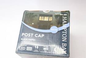 92401-17 Hampton Bay Led Outdoor Solar Deck Post Cap Light Black 10lm 4 Inch X
