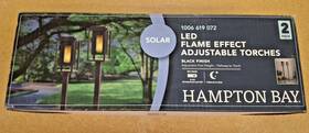 Solara-2 Hampton Bay 93331 Ambrose Solar Led Flicker Flame Torch Path Lights 2 Pack