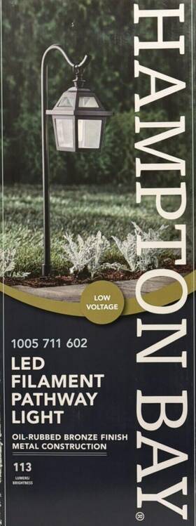 Hampton Bay 940500320267 Coffeeville Low Voltage Led Filament Pathway Light Oil-rubbed Bronze