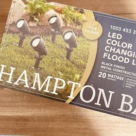 1003-453-351 Hampton Bay 940500324500 Low Volt Led Color Changing Landscape Flood Light 4-pk
