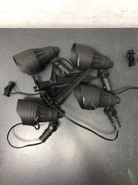Hampton Bay 940500324524 Low Voltage Black Led Landscape Flood Light Set
