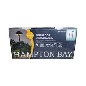 Hb-10np30-bk Hampton Bay Pinebrook Led Pathway Light Black Metal 100 Lumens Built-in