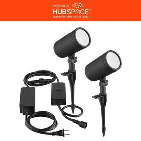 Hb-20s10-bk Hampton Bay Outdoor Pathway Smart Spot Light Kit 2-pack Transformer