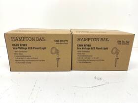 Hsp5101lx-02 Hampton Bay Hsp5101lx-02/mb Lot Of 2 Cann River Matte Black Low Voltage Hardwired Lanscape Light