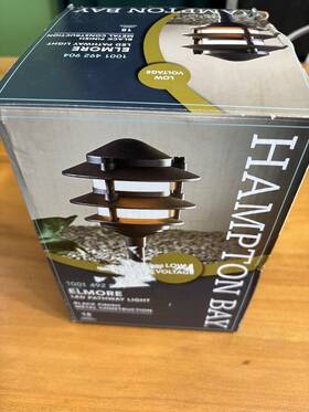 Itj1501l-2 Hampton Bay Led Low Voltage 3 Tier Black Metal Pathway Light 1001 492 904