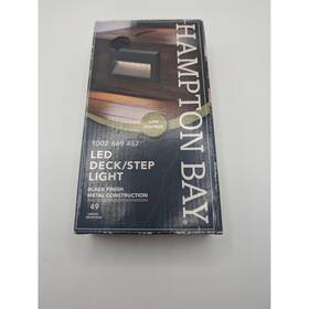 Ja02601ll Hampton Bay Led Deck Step Light Black Metal Low Voltage 49 Lumens