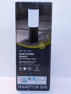 Kif1801lx-01 Hampton Bay Hartford Smart Led Pathway Light - Millennium Black Finish Used