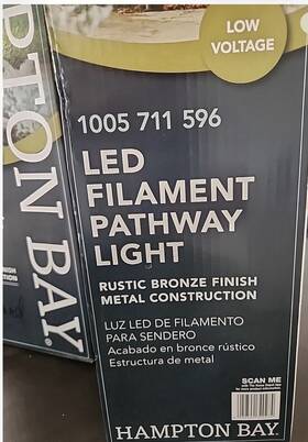 Kir1501l-2 Hampton Bay Led Filament Pathway Outdoor Light Low Voltage Rustic Bronze 12 Avai