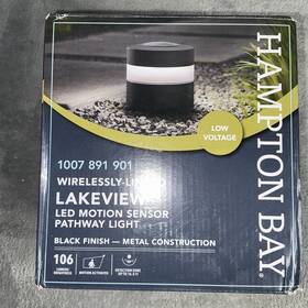 Kxx1501lx-01 Hampton Bay Outdoor Led Path Light Metal Powder Coat Black 25w