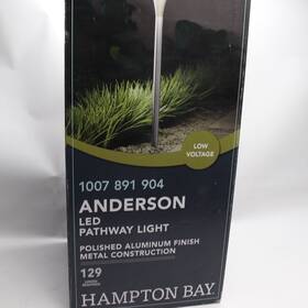 Kzb1501hx-01 Hampton Bay Kzb1501hx-01/al Anderson Low Voltage Specialty Finish Hat Outdoor Landscape Path Light
