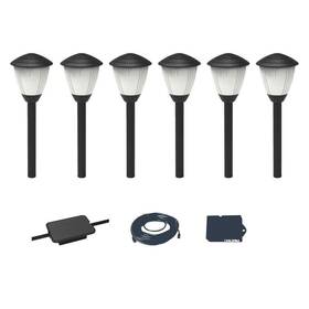L08207 Hampton Bay Low Voltage Black Integrated Led Path Lights With Easy Clip