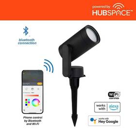L08557-bk Hampton Bay 10-w Equiv. Low Voltage Black Led Outdoor Smart Spotlight Hubspace