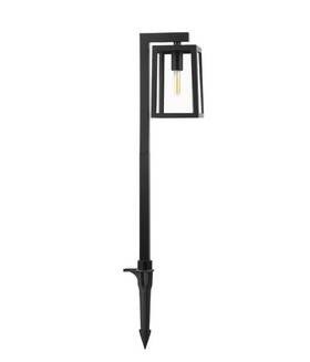 Lld1501ax-01 Hampton Bay Roxburgh Low Voltage Matte Black Hardwired Clear Glass Path Light