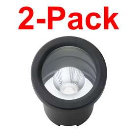 Lvfm-07d3c-05 Hampton Bay 2-pack Low Voltage 6 Inch Black Led Inground Directional Well Light