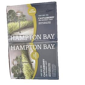 Lwp-p1br3000ka2 Hampton Bay Castleberry Led Landscape Pathway Light Antique Brass Finish 2 Pack