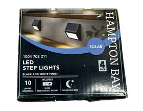 Nxt-1780 Hampton Bay 4-pk Solar 10 Lumen Led Stair Light Black New Model