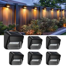 Hanboung 702367710041 Solar Fence Lights Outdoor Waterproof With Rgb Change Color Led