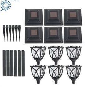 Hp116130 Happy19star 6 Pack Solar Lights Outdoor Waterproof For Outside Landscape Planter Walkway Led
