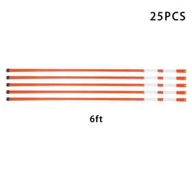 Hp37632 Happy19star 5/16 Inch Diameter Driveway Markers Snow Stakes 6feet Long Reflective Orange