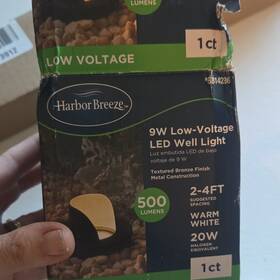 Harbor Breeze 2814286 9w Low Voltage Led Well Light 500 Lm Warm White Textured Bronze