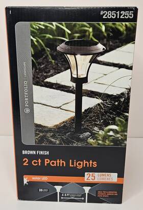 2851255 Harbor Breeze Solar Led Path Lights 2 Count 25 Lumen #