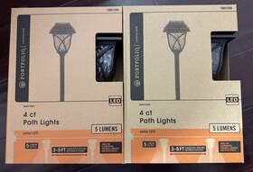 2851258 Harbor Breeze 8 Black Solar Led Path Light Kit 2 Packs Of 4 Total Lights