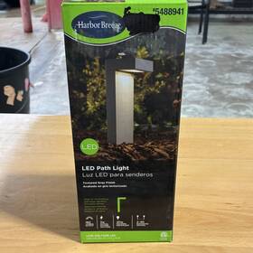 5488941 Harbor Breeze Led Pathway Light Textured Gray Outdoor Low Voltage 3000k