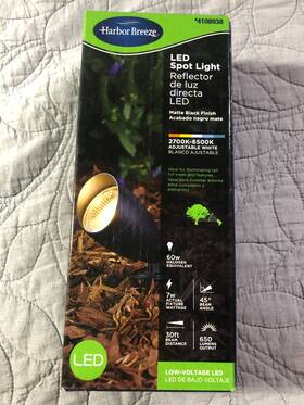 4108938 Harbor Breeze 815710020381 Led Spot Light Nib 650 Lumen No Transformer Or Cable #4108938