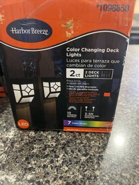 Harbor Breeze 840623115312 10-lumen Solar Led 7 Color Outdoor Deck Light