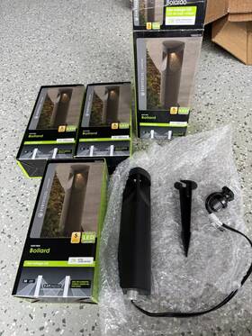 Harbor Breeze 851776003548 4 Lot Bollard 50-lumens 2-watt Black Low Voltage Led Path Light