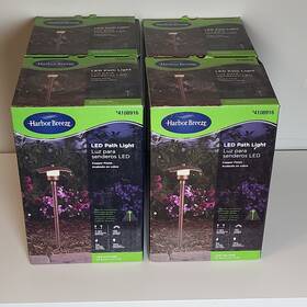 4108916 Harbor Breeze Zdl1141 Lot Of 4 5w Copper Low Voltage Led Outdoor Path Lights