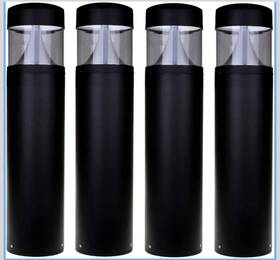 2003b-630 Harrrrd 4 Pack Led Bollard Landscape Lighting 10 Watts 25 Inch 3cct 3000/4000/5000