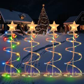 Hch-80 Heisok Hch-80/4fb62 Spiral Christmas Tree Outdoor - 4 Pack Multicolor Pathw