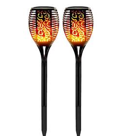 Wbm-le-04 Himalayan Glow 2pcs Ip65 Waterproof Solar Torch Lights 96 Led Garden Patio Security Light