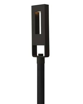 1641sk-ll Hinkley Atlantis 2-light Outdoor Light In Satin Black