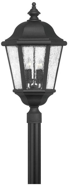 1677bk-lv Hinkley Edgewater 27 3/4 Inch Black Traditional Low Voltage Post Light