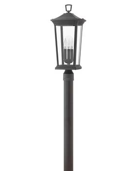 2361mb-lv Hinkley Museum Black Led Post Top Or Pier Mount Lantern From The Bromley Collection