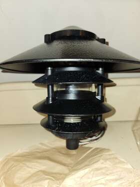 1503 Hinkley Lighting Cat. No. Garden Light Heads Post Mount. Black New Open Box