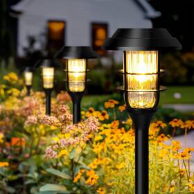 10073 Hmdecor 3 Pack Bright Solar Garden Pathway Lights Waterproof Outdoor Yard