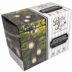 Blslrs1410ww Holiday Bright Lights 6 Pack - Belle Luci Solar Vintage Light Set 10 Led Warm White Bulbs 24 Ft. Bls