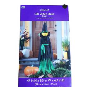 Holiday Home 041226969597 Halloween 46 In H Led Witch Stake Battery Operated New Decor