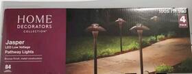Home 940500325378 Decorators Jasper Low Voltage Bronze Outdoor Landscape Path Light 4-pack