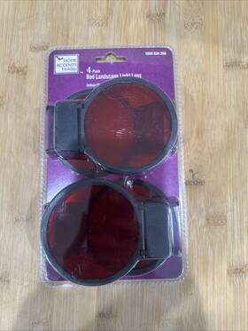 Home Accents 940500324678 Red Landscape Light Lens Indoor Outdoor Halloween Christmas 4pk New