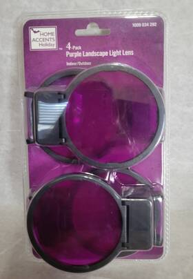 Home Accents Holiday 940500324609 4 Pack Purple Landscape Light Lens Indoor/outdoor New