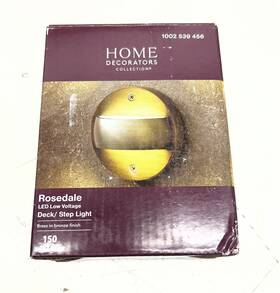 1002539456 Home Decorators Collection 150 Lumen Low Voltage Brass Led Hardwired 2700k Deck Light