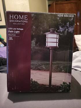 V0ltage Home Decorators Collection 841384100524 H0me Low Brass Finish Led Outdoor Path Light 12o Lumens
