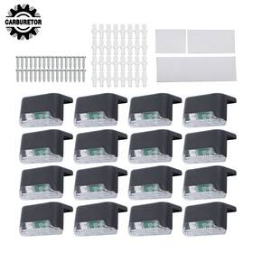 Hgf154836 Home-garden-fix 16 Pack Solar Sensor Step Landscape Lights Led For Outdoor Walkway