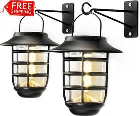 Elj7990v Home Zone Security 2-pack Solar Wall Hanging Lights Lifepo4 Battery 3000k Warm 2