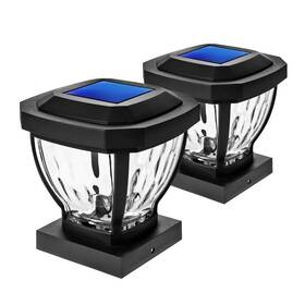 Eli0961v-2p Home Zone Security Eli0961v Solar Led Light 2 Pack - Black